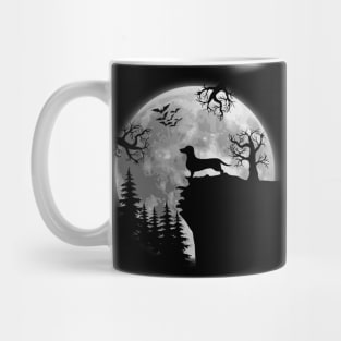 Dachshund and Halloween Moon Mug